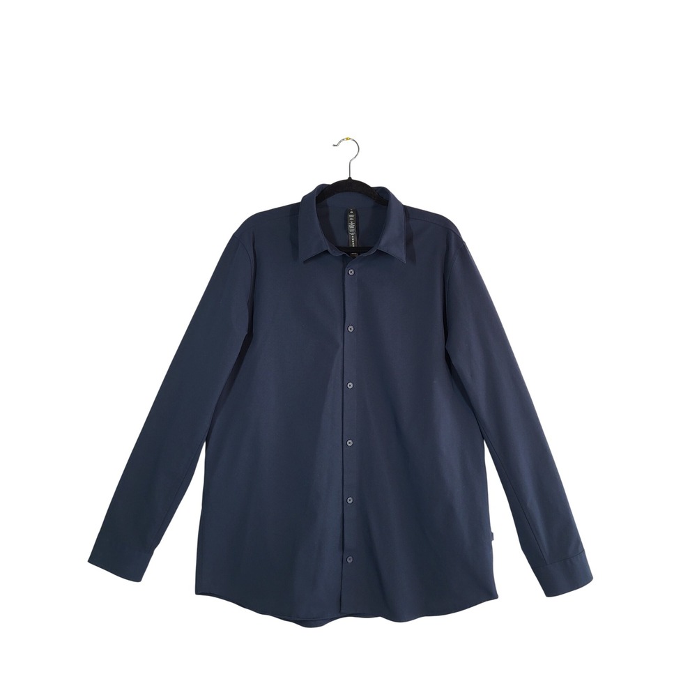 Lululemon New Venture Classic Fit Shirt Mens XL Navy Blue Long Sleeve LM3E18S